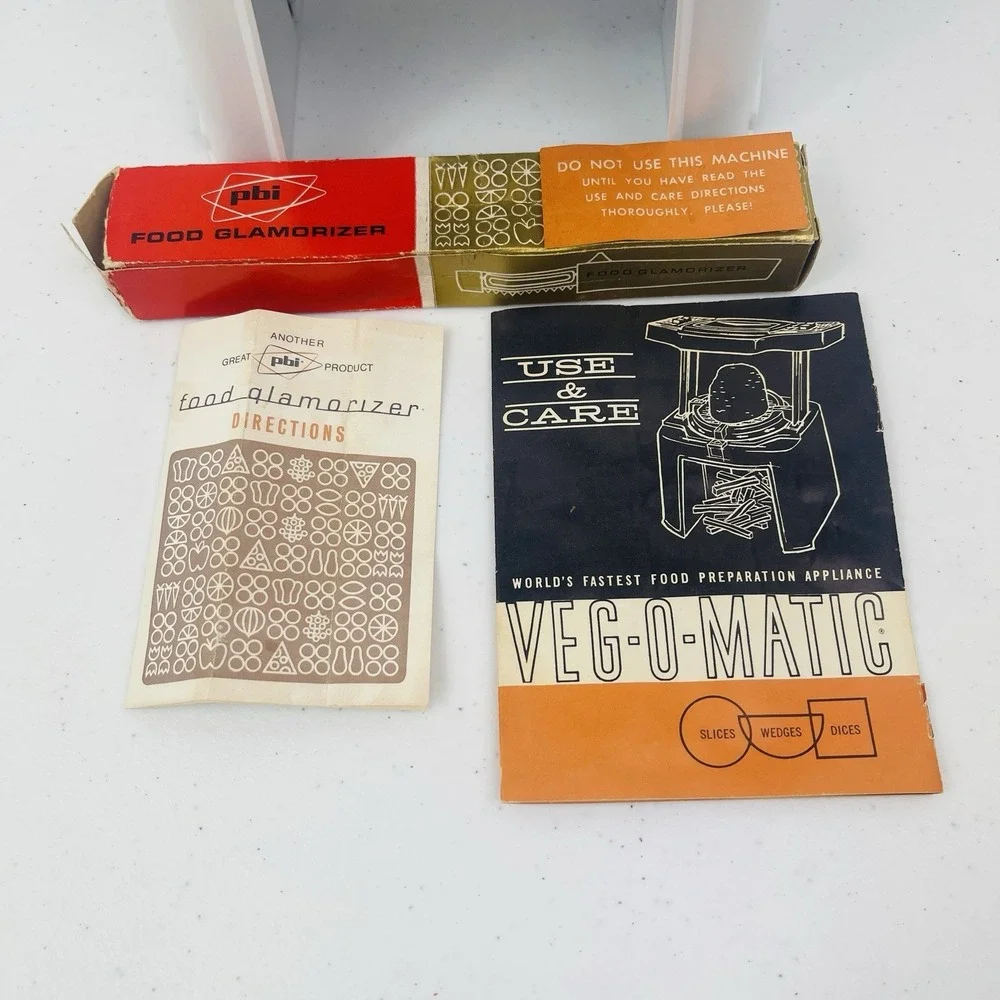 Vtg Veg O Matic Food Preparer Vegetable Chopper Cutter w Original Box